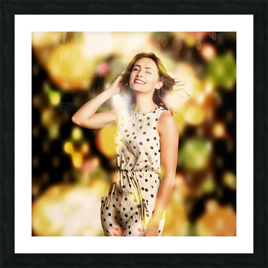 Nightclub dance floor pinup Picture Frame print