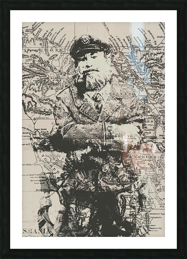Sailors vintage adventure Picture Frame print