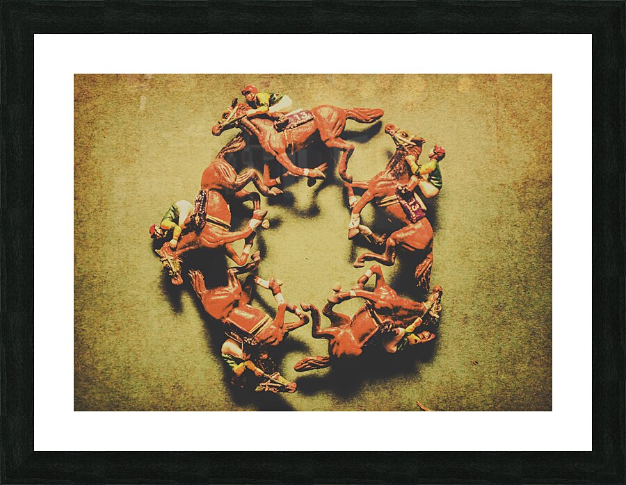 Around the racetrack Picture Frame print