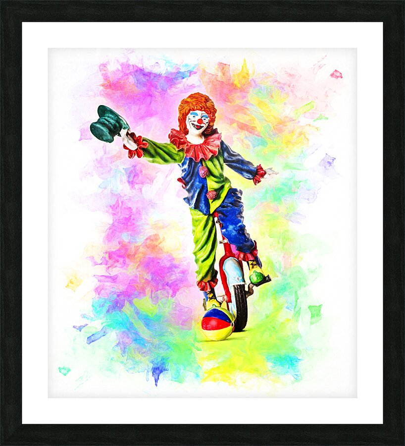 Mono the clown Picture Frame print