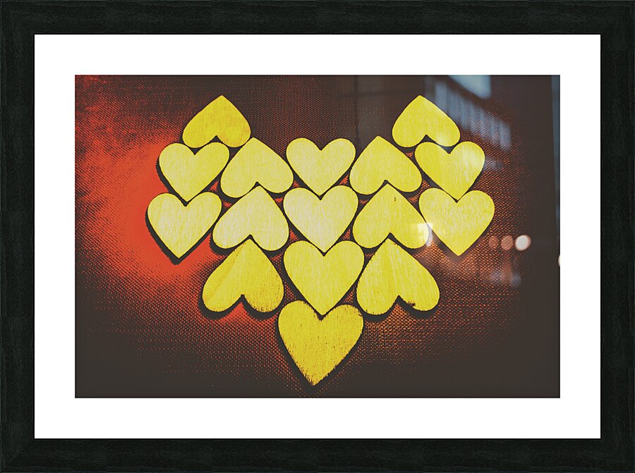 Comic art hearts Picture Frame print