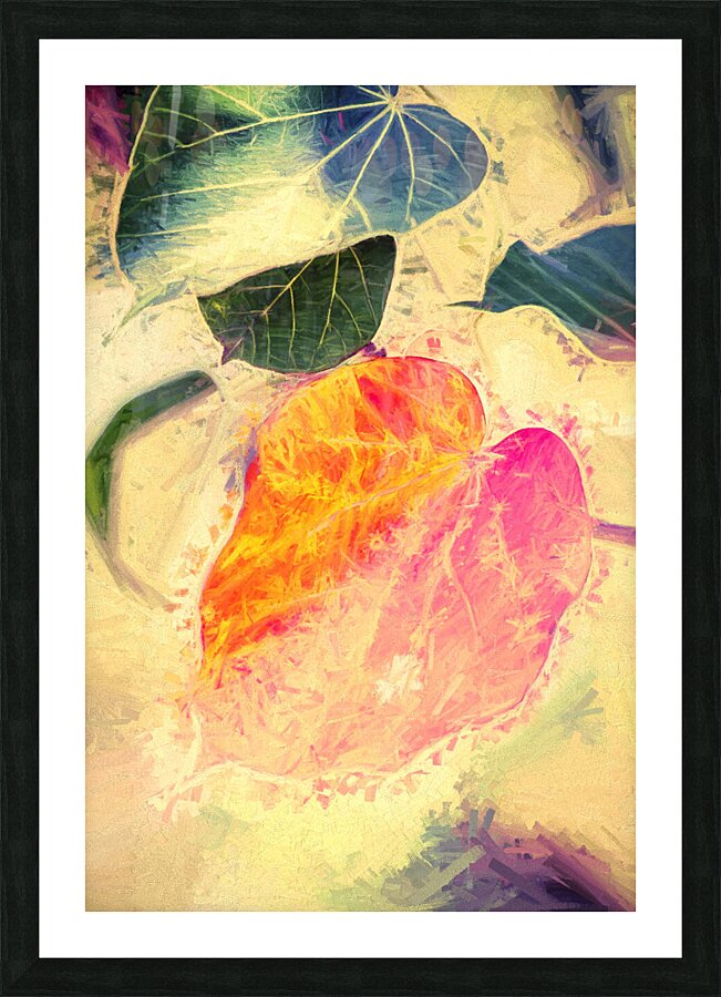 Leaves of impressionism Picture Frame print