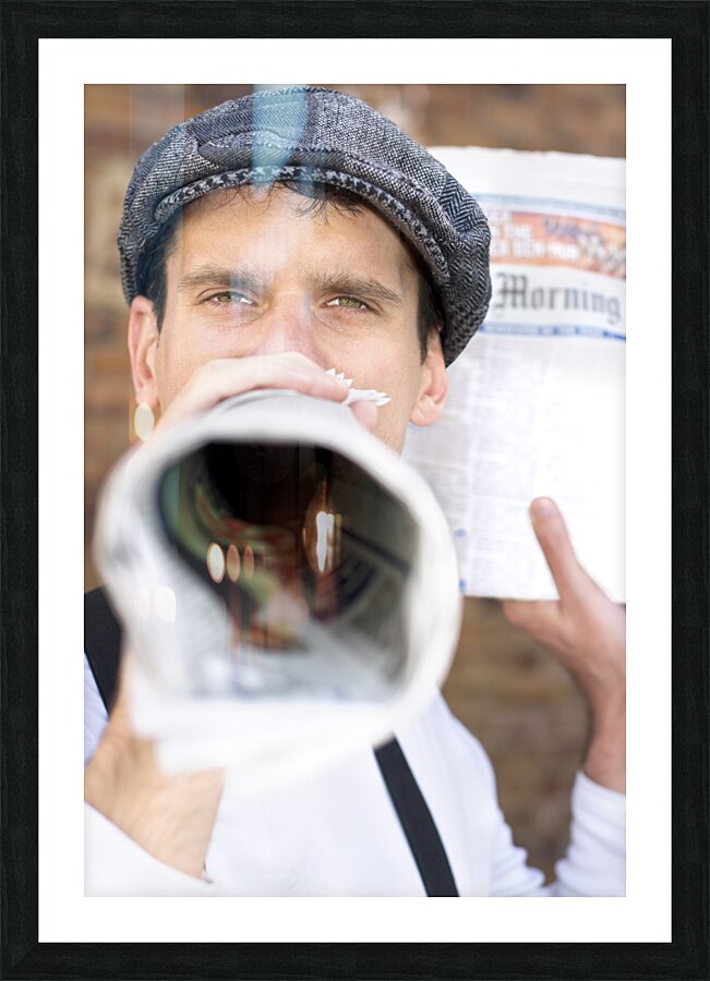 Megaphone News Picture Frame print