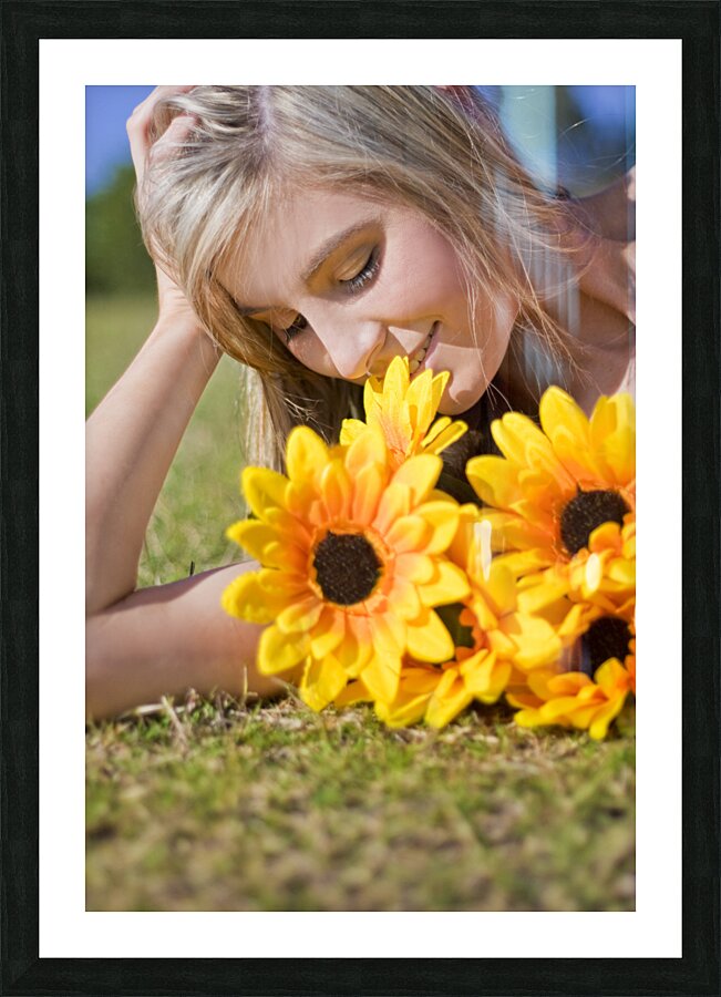 Taking Time To Smell The Flowers Picture Frame print
