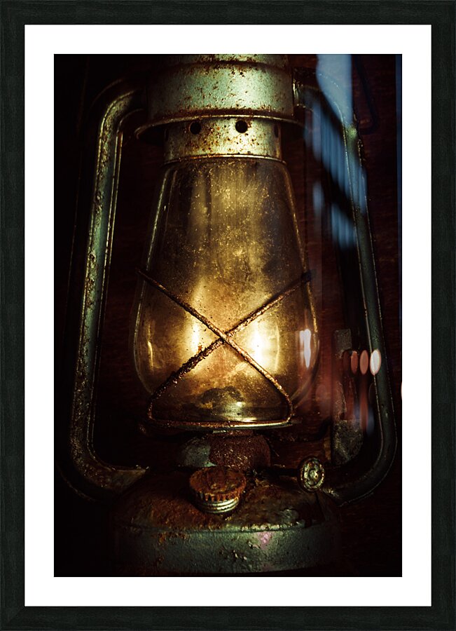 Underground mining lamp  Picture Frame print