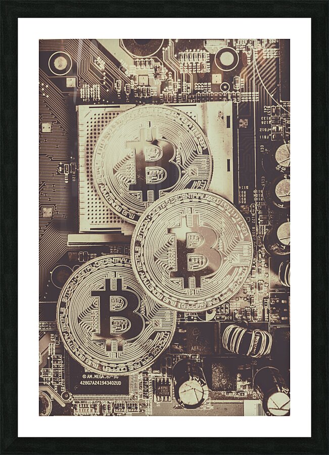 Blocks of Bitcoin Picture Frame print