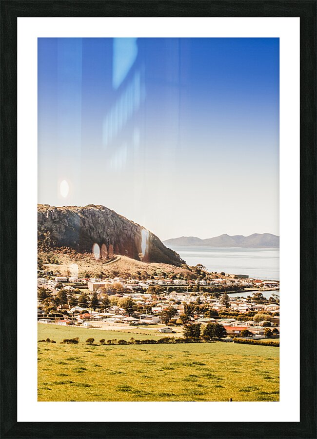 Coastal Tasmanian town Picture Frame print