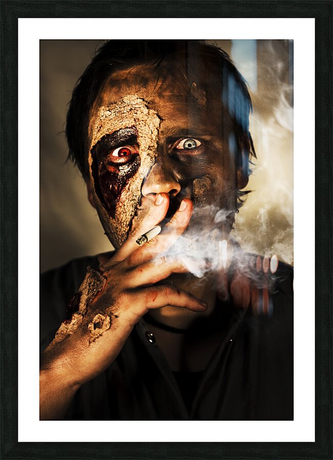 Zombie Killing Some Time Picture Frame print