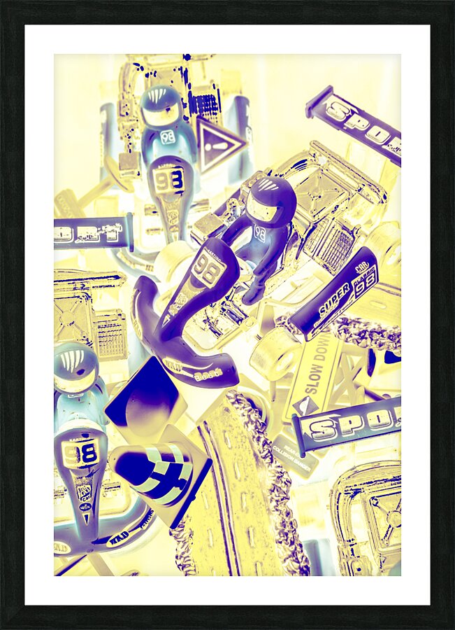 Chaotic karts Picture Frame print