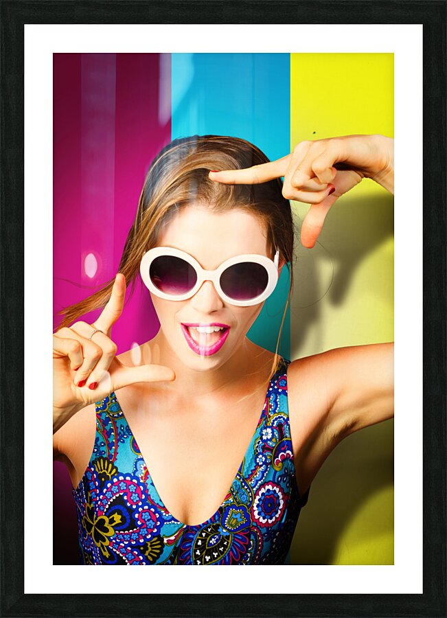 Nail polish pin-up girls Picture Frame print