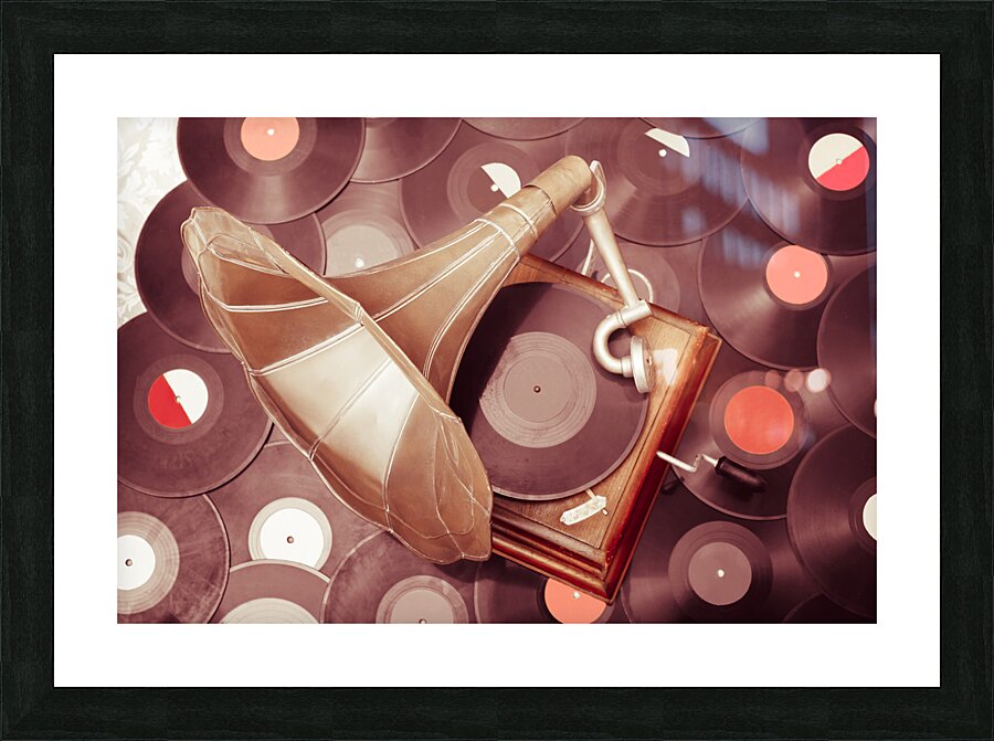Phonograph music player Picture Frame print