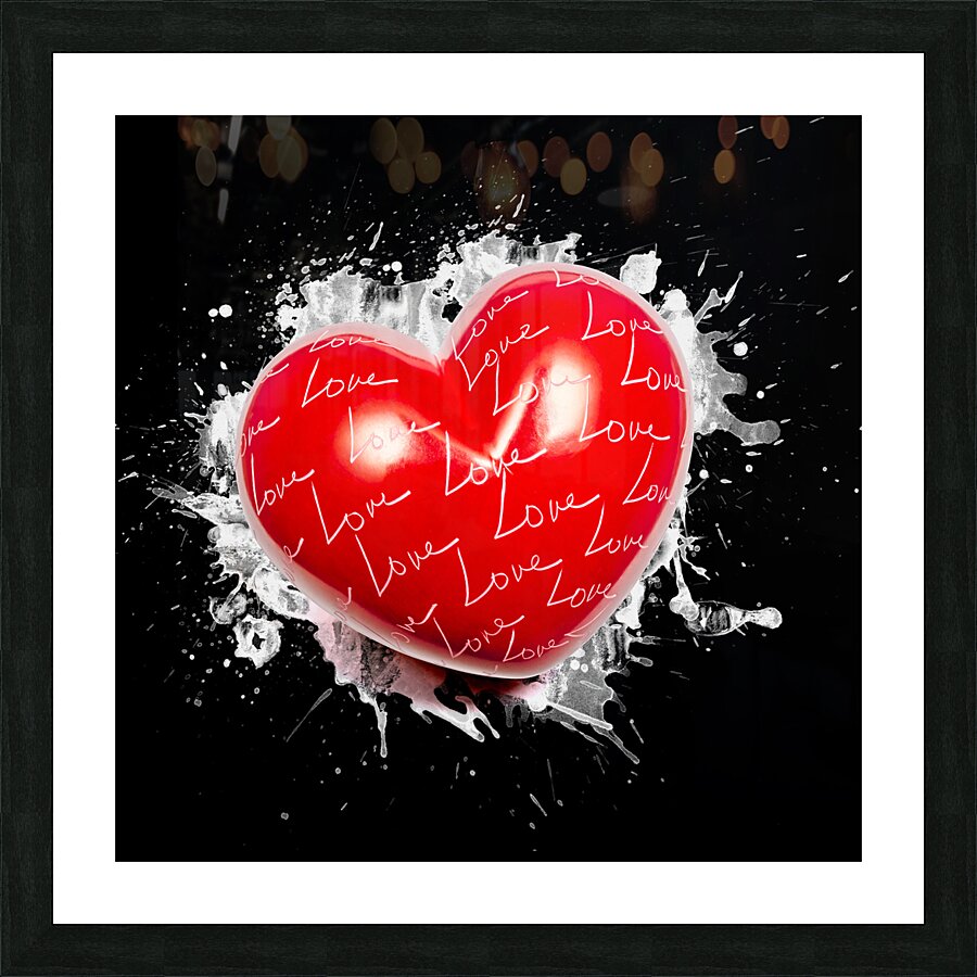 Heart art Picture Frame print