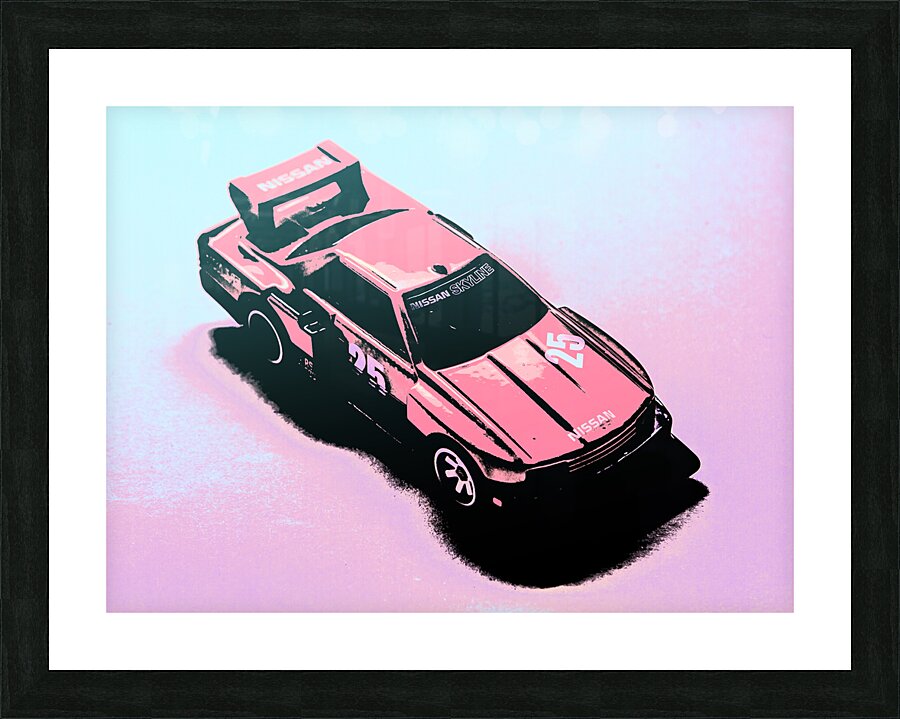 Retro race colours Picture Frame print