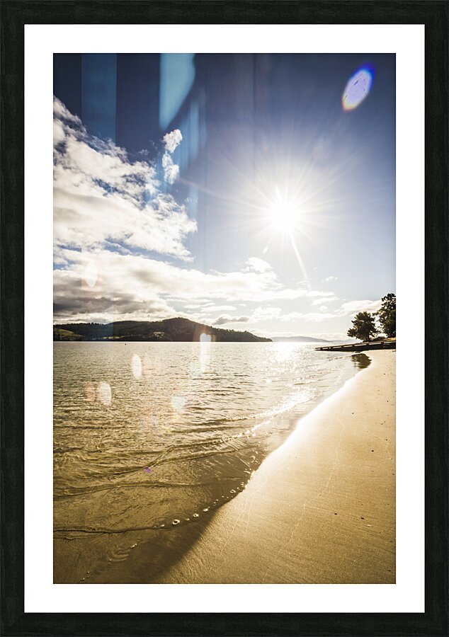 Dennes Point beach Picture Frame print