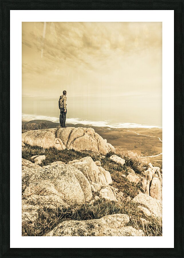 Vintage mountain dreamer Picture Frame print