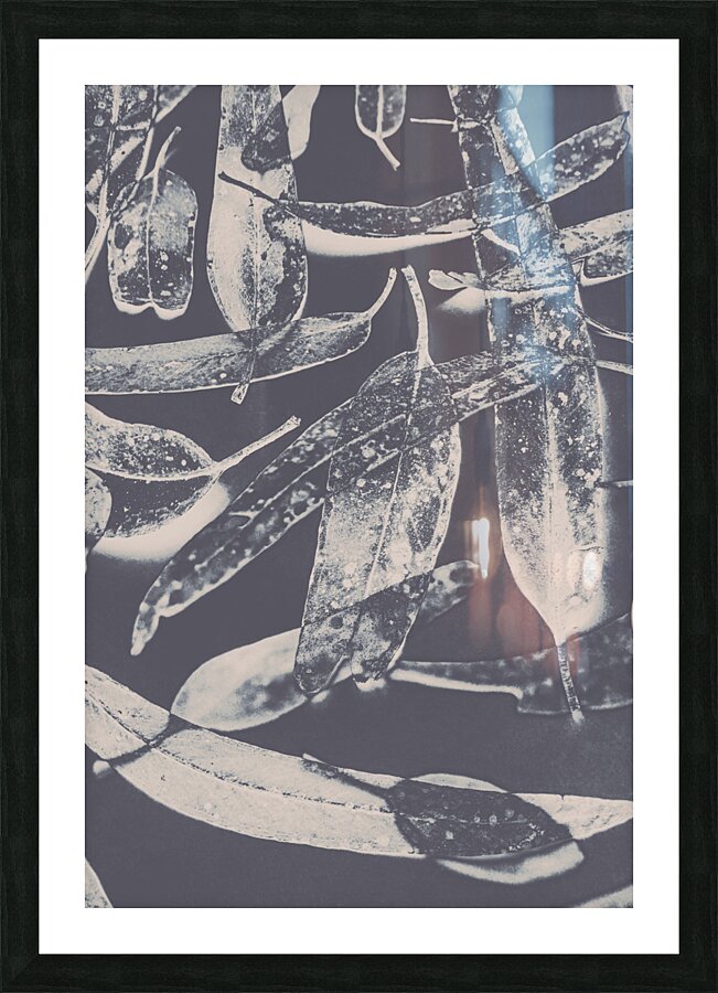 Abstract design tree leaves background Picture Frame print