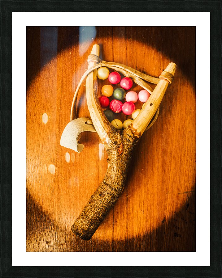 Bubblegum slingshot Picture Frame print
