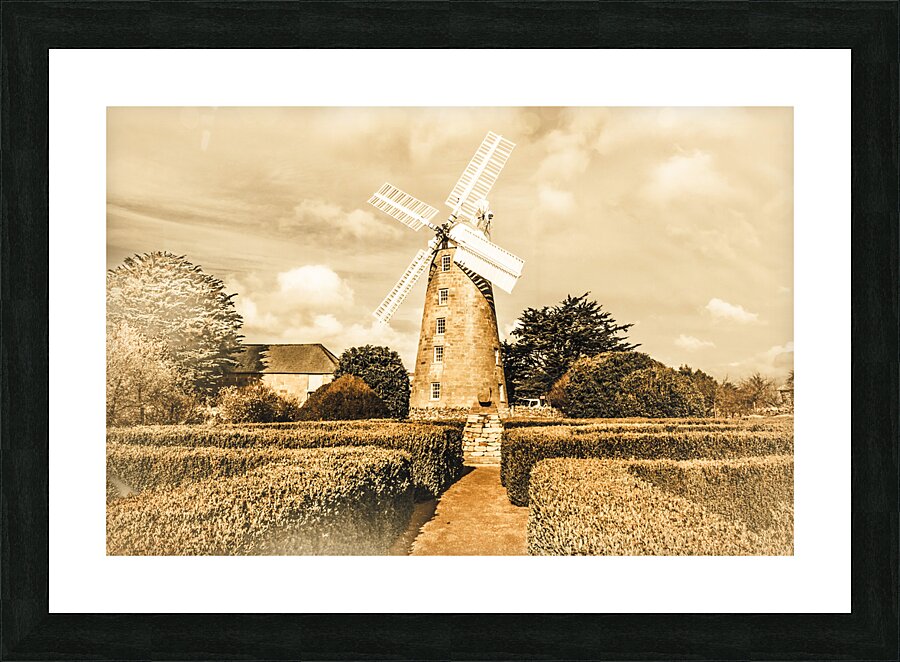Australian antique flour mill Picture Frame print