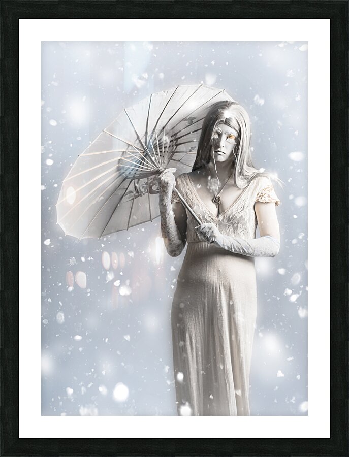 Melancholy of infinite sadness. The white vampire Picture Frame print