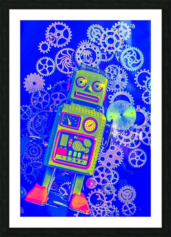 Robot reboot Picture Frame print