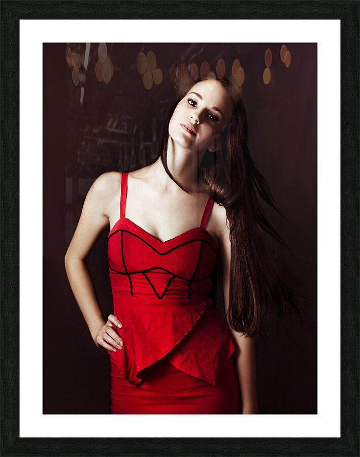 Glamorous Sophisticated Model Picture Frame print
