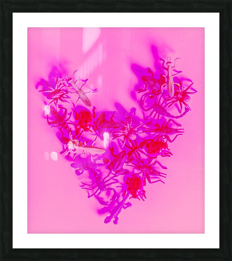 Love bug pop heart Picture Frame print