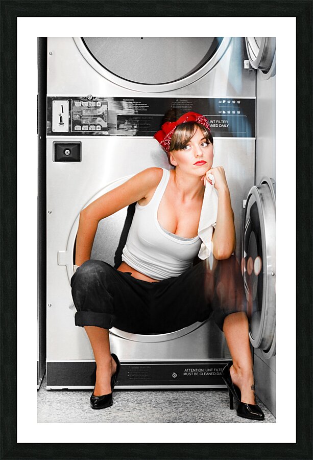 Cleaning Lady With A Dream Picture Frame print