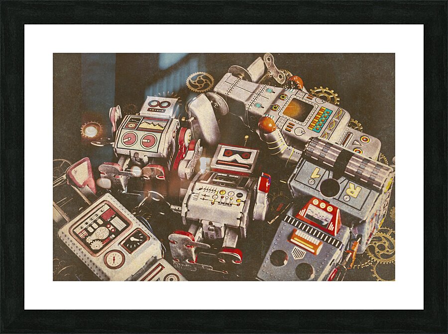 Vintage Robotronics Picture Frame print