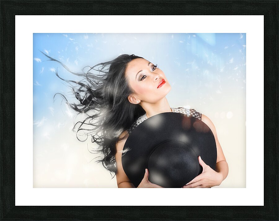 Hair makeup and fashion portrait. Calm of freedom Picture Frame print