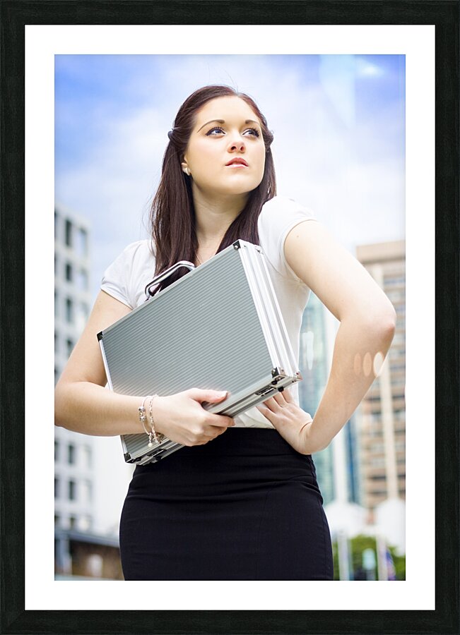 Business Woman With Dreams Aspirations And Goals Picture Frame print