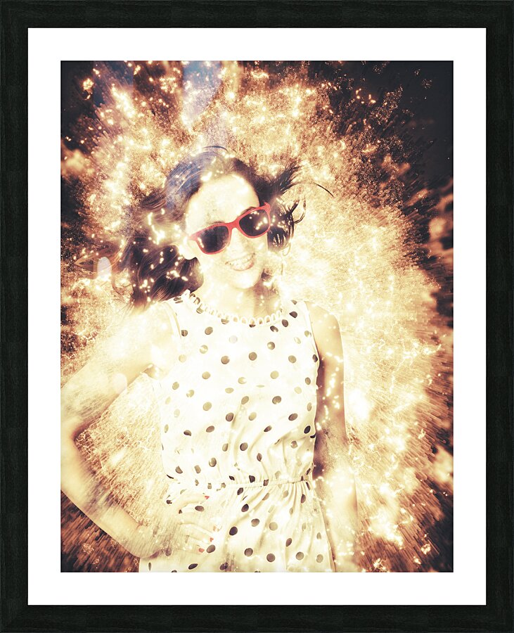 1960s pinup bombshell Picture Frame print