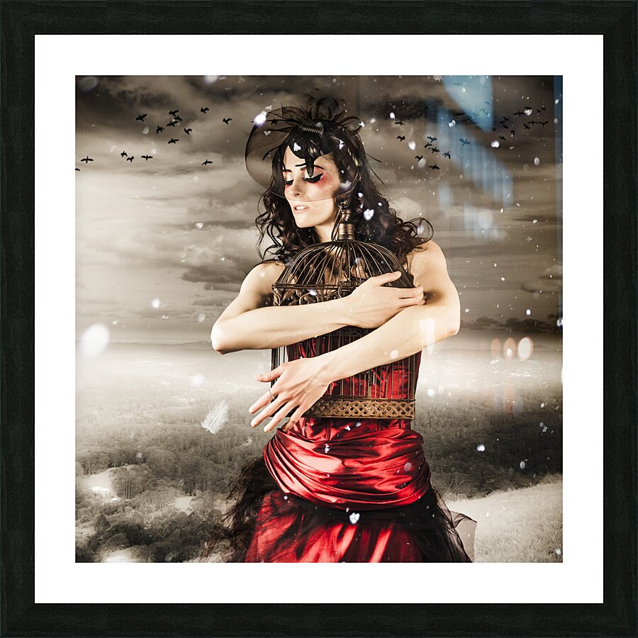 Fashion. Winter Freedom From A Snow Capped Romance Picture Frame print