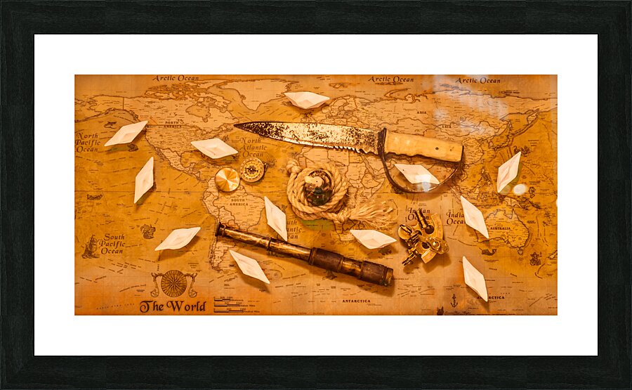 Maritime mapping Picture Frame print