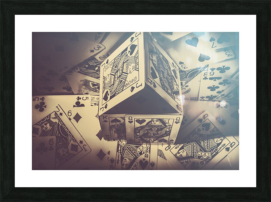 House that poker built Picture Frame print