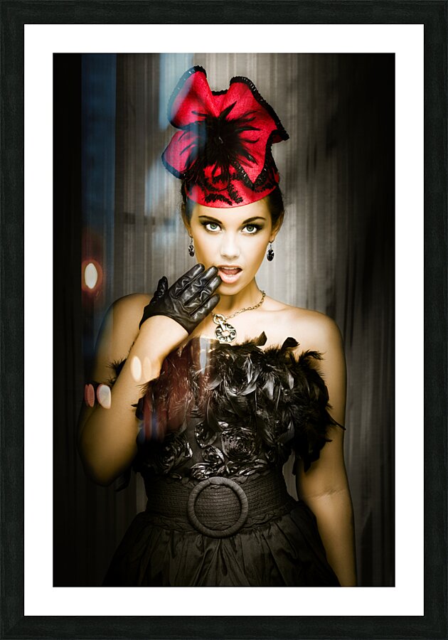 Shocked Cabaret Girl Picture Frame print