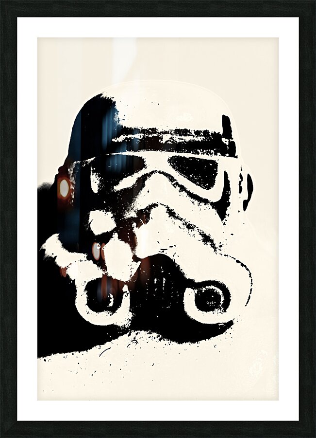 The dark side of white Picture Frame print