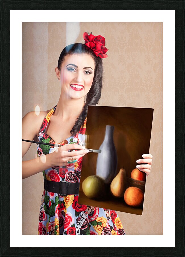 Fine art girl painting still life gallery artwork Picture Frame print