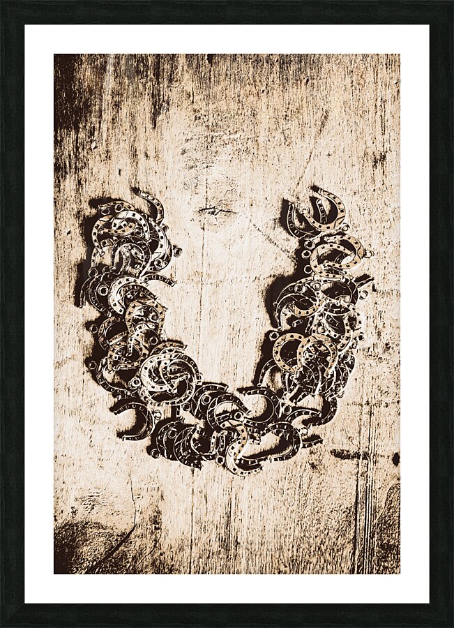 Horse Shoe U Picture Frame print