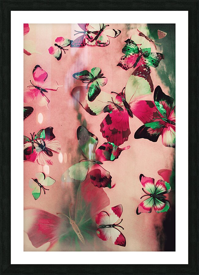 Creative butterfly background Picture Frame print