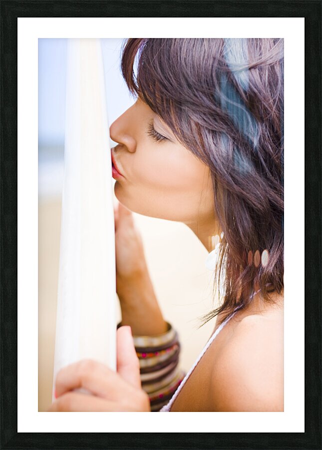 Surfing Love Picture Frame print