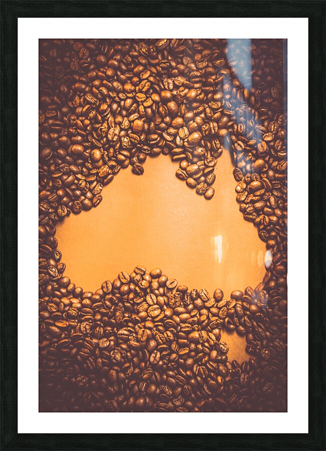Roasted Australian coffee beans background Picture Frame print