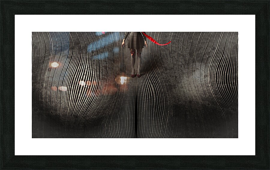 Vintage fantasy girl walking the path of creation Picture Frame print