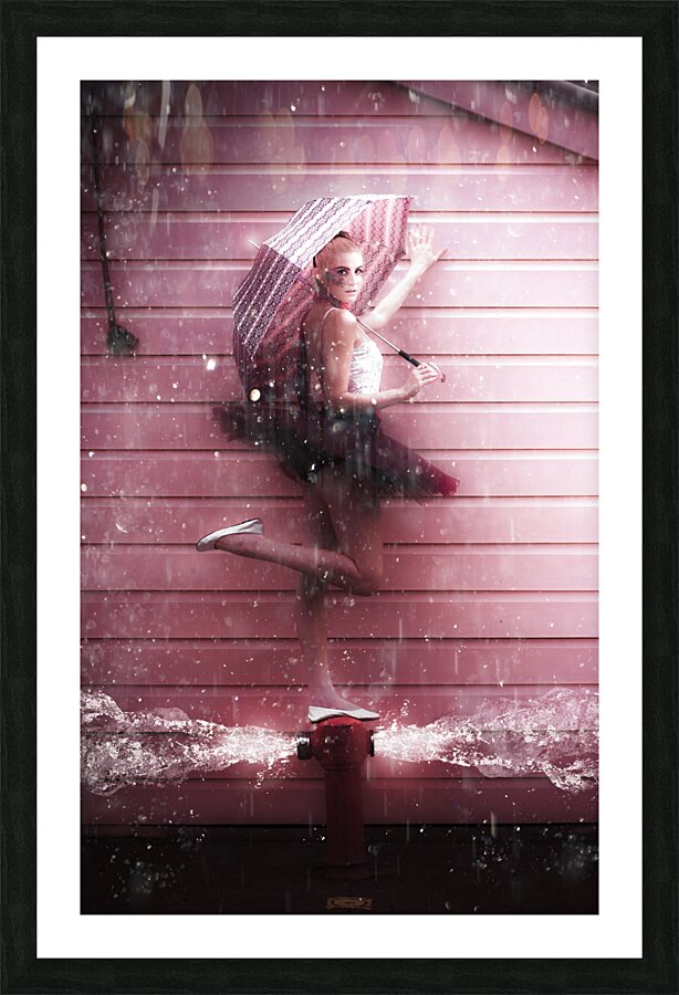 When life gives you rain make dance Picture Frame print