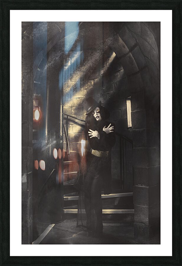 Antique fine art portrait. Fashion is a feeling Picture Frame print