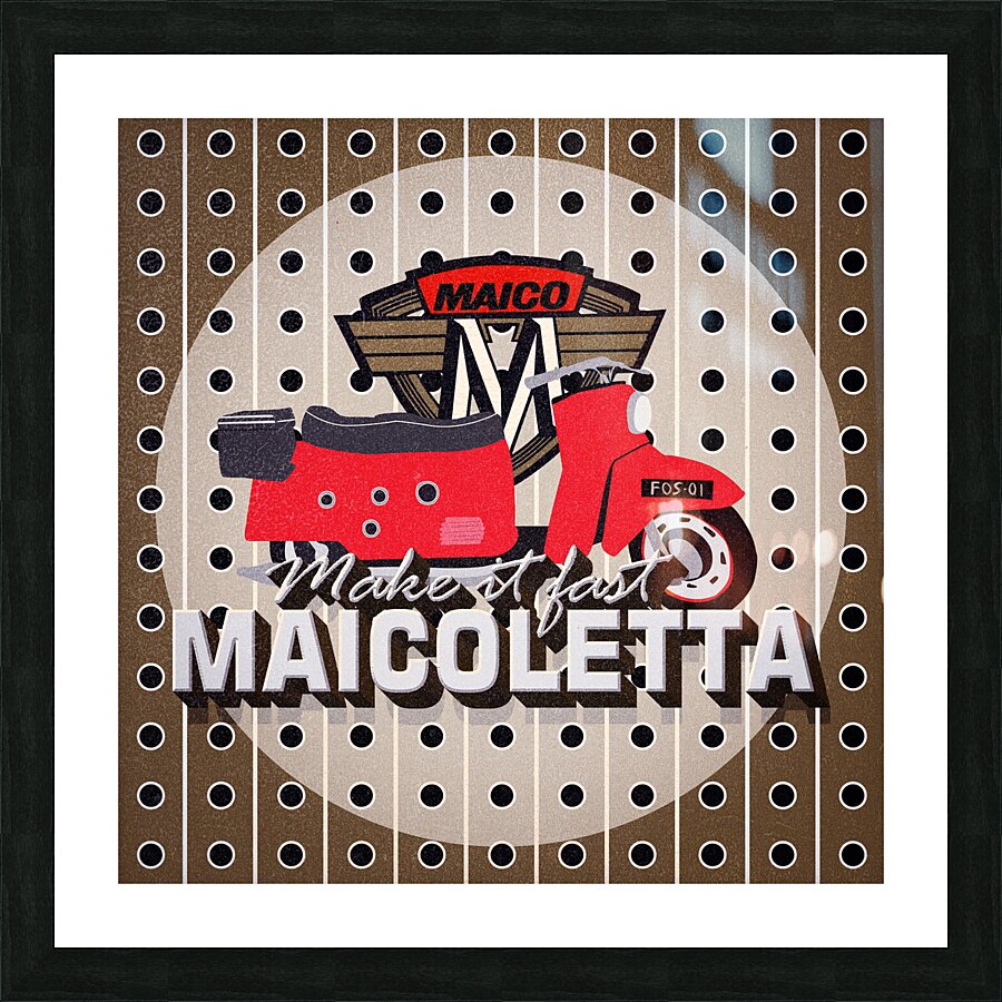 Maicoletta Scooter Advertising Picture Frame print