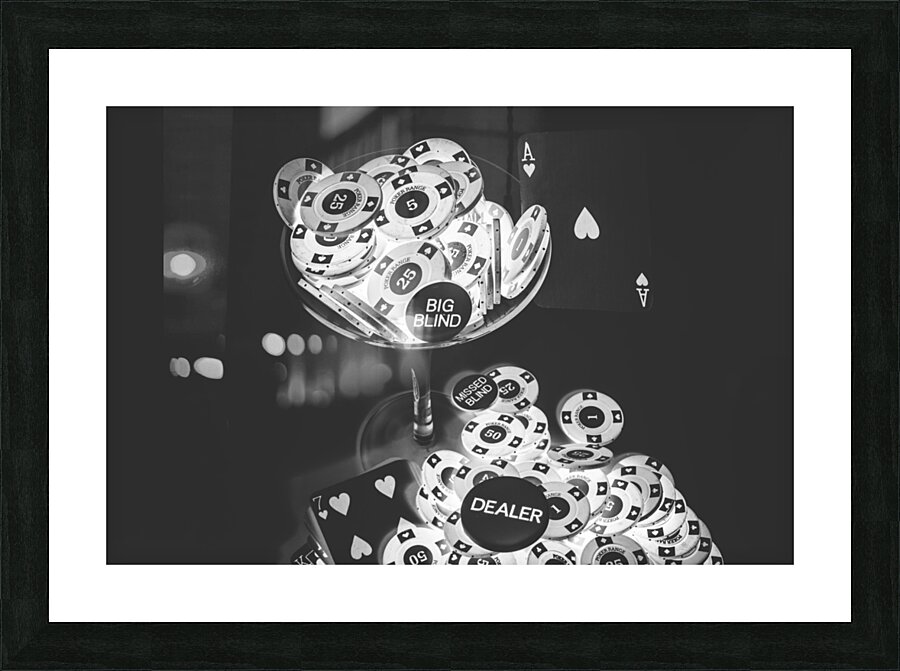 Casino cocktail Picture Frame print