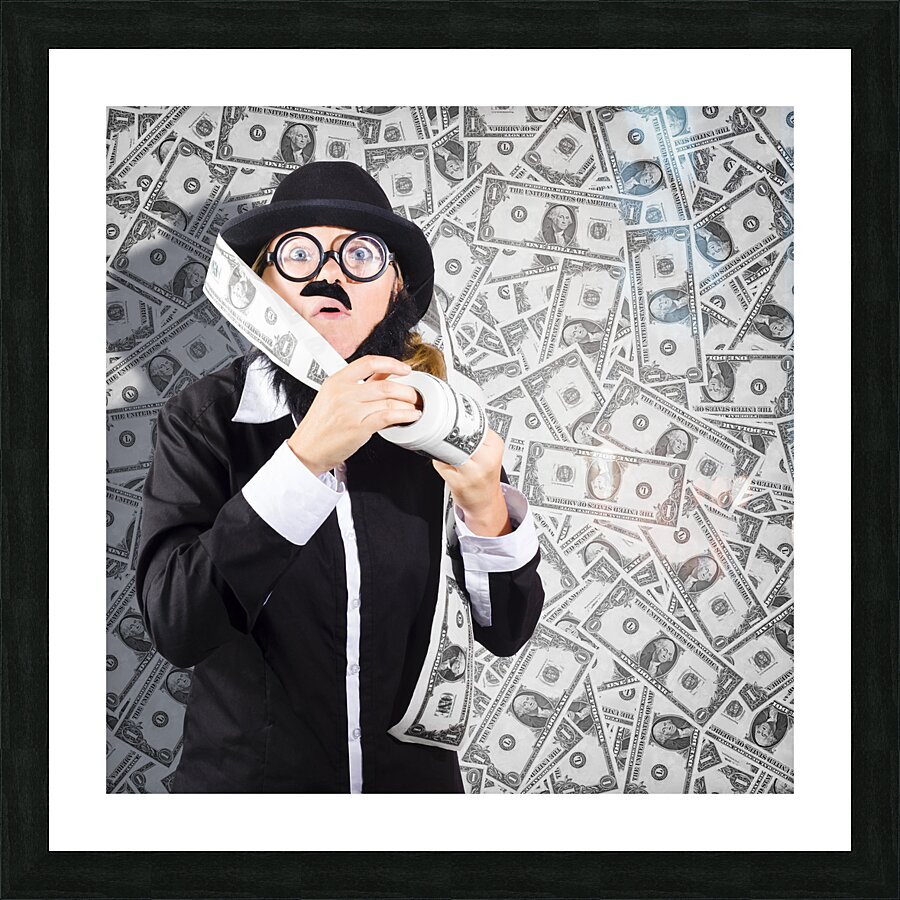 Wallpaper and ink Picture Frame print