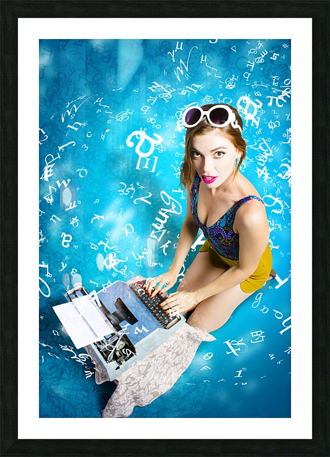 Creative pin up novelist Picture Frame print