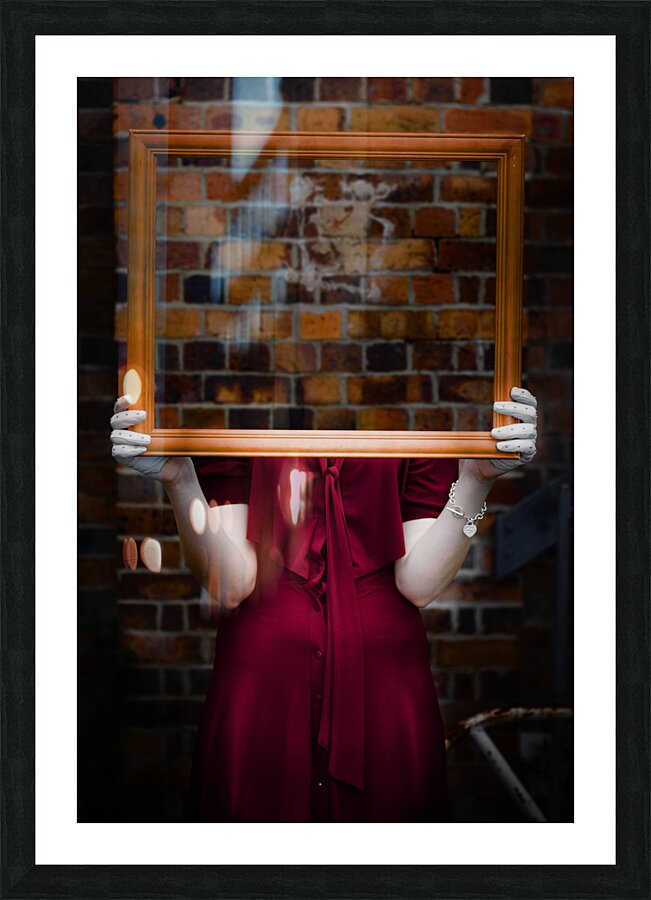 Ghost With Picture Frame Picture Frame print