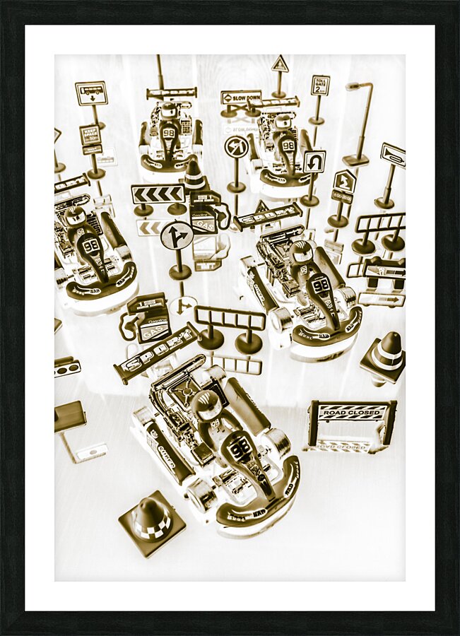 Racing karts Picture Frame print